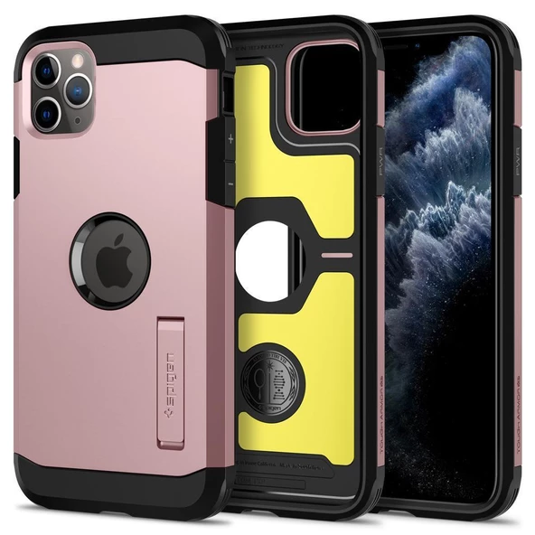 Spigen iPhone 11 Pro ile Uyumlu Kılıf Tough Armor XP Rose Gold ürün görseli 1