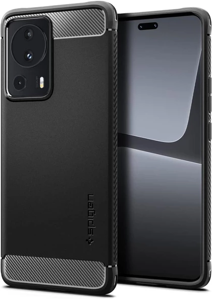 Spigen 13 Lite ile Uyumlu Kılıf Rugged Armor Matte Black ürün görseli 1