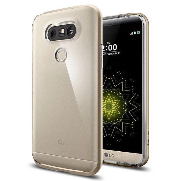 Spigen G5 ile Uyumlu Kılıf Neo Hybrid Crystal Champagne Gold ürün görseli 1