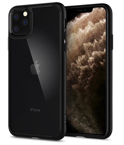 Spigen iPhone 11 Pro ile Uyumlu Kılıf Ultra Hybrid Matte Black ürün görseli 1