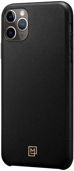 Spigen iPhone 11 Pro Max ile Uyumlu Kılıf La Manon Câlin Premium Deri Tasarım Chic Black ürün görseli 1