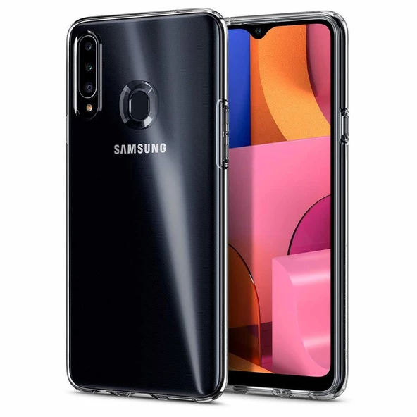 Spigen Galaxy A20s ile Uyumlu Kılıf Liquid Crystal Crystal Clear ürün görseli 1