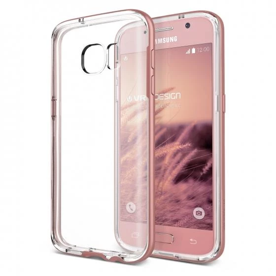 Verus Galaxy S7 ile Uyumlu Crystal Bumper Kılıf Rose Gold ürün görseli 1
