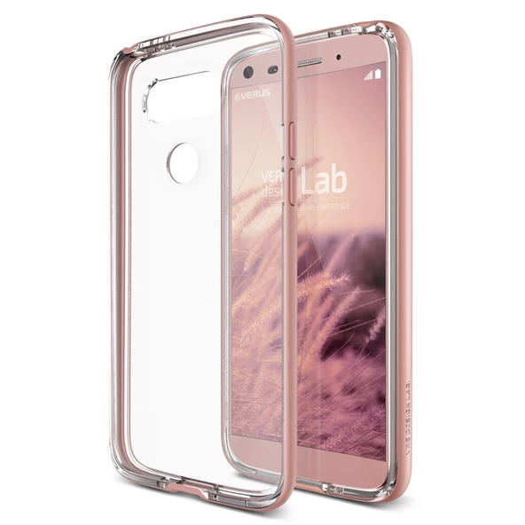 Verus G5 ile Uyumlu Crystal Bumper Kılıf Rose Gold ürün görseli 1