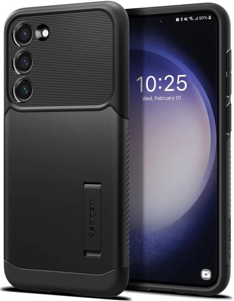 Spigen Galaxy S23 Plus ile Uyumlu Kılıf Slim Armor Black ürün görseli 1