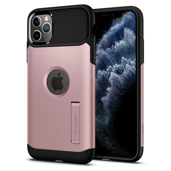 Spigen iPhone 11 Pro Max ile Uyumlu Kılıf Slim Armor Rose Gold ürün görseli 1