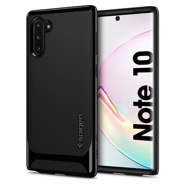 Spigen Galaxy Note 10 ile Uyumlu Kılıf Neo Hybrid Shiny Black ürün görseli 1