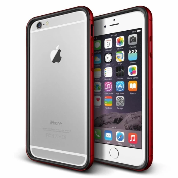 Verus iPhone 6 Plus/6S Plus ile Uyumlu Iron Bumper Kılıf Black Kiss Red ürün görseli 1
