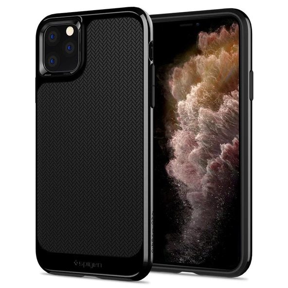 Spigen iPhone 11 Pro ile Uyumlu Kılıf Neo Hybrid Jet Black ürün görseli 1