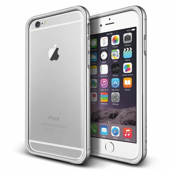 Verus iPhone 6 Plus/6S Plus ile Uyumlu Iron Bumper Kılıf White Silver ürün görseli 1