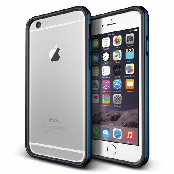 Verus iPhone 6 Plus/6S Plus ile Uyumlu Iron Bumper Kılıf Black Monaco Blue ürün görseli 1