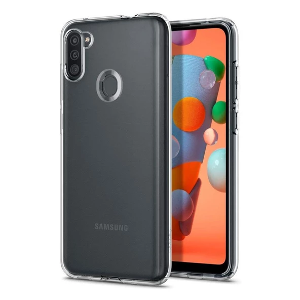 Spigen Galaxy M11 / Galaxy A11 ile Uyumlu Kılıf Liquid Crystal 4 Tarafı Tam Koruma Crystal Clear ürün görseli 1