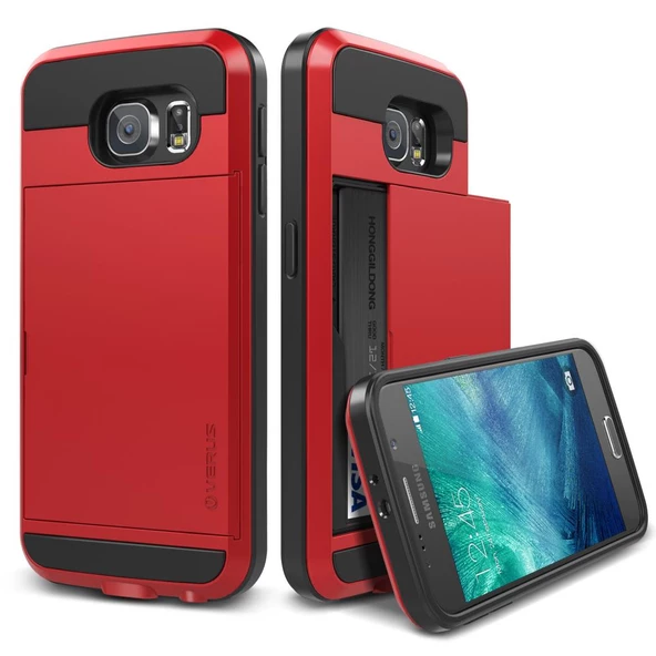Verus Galaxy S6 ile Uyumlu Case Damda Slide Kılıf Crimson Red ürün görseli 1