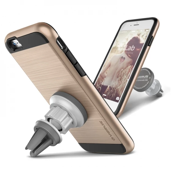 VRS iPhone 6 / 6S ile Uyumlu Magnetic Flat Series Kılıf Shine Gold ürün görseli 1