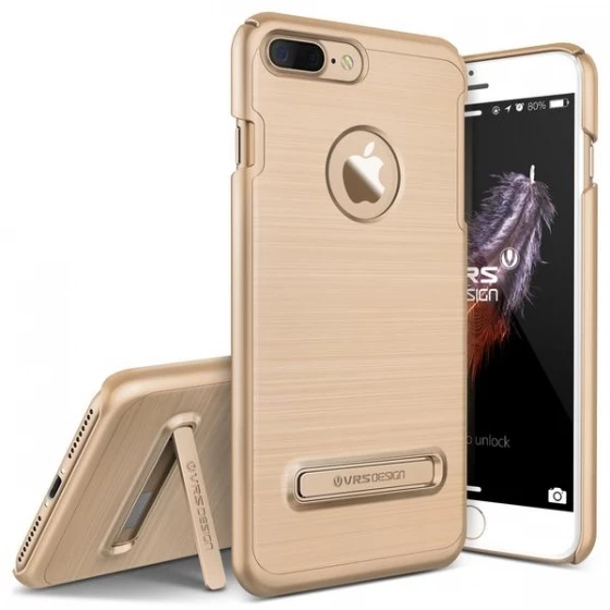 VRS iPhone 7 Plus ile Uyumlu Simpli Lite Kılıf Shine Gold ürün görseli 1
