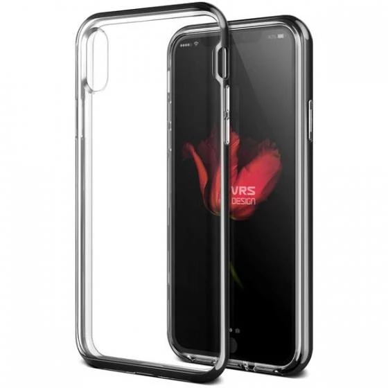 VRS Design iPhone X ile Uyumlu Crystal Bumper Kılıf Black ürün görseli 1