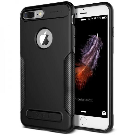 VRS iPhone 7 Plus ile Uyumlu New Carbon Fit Kılıf Black ürün görseli 1