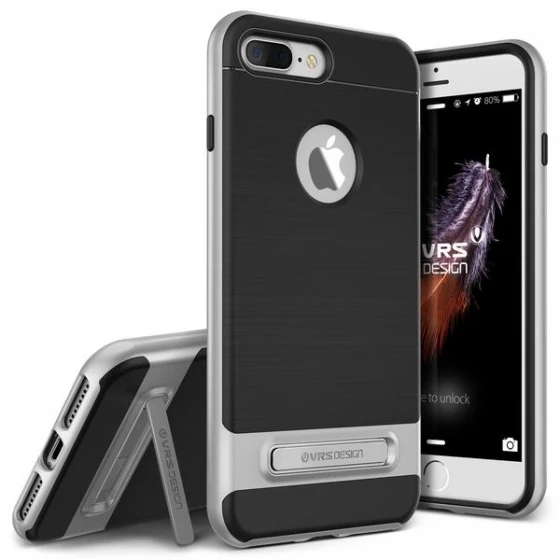 VRS iPhone 7 Plus ile Uyumlu High Pro Shield Kılıf Light Silver ürün görseli 1