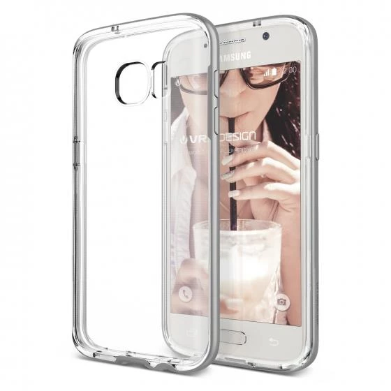 Verus Galaxy S7 ile Uyumlu Crystal Bumper Kılıf Light Silver ürün görseli 1