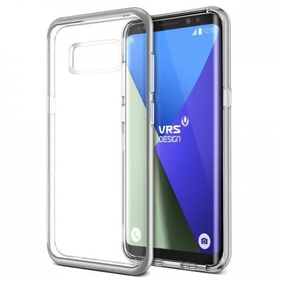 VRS Galaxy S8 Plus ile Uyumlu Crystal Bumper Kılıf Light Silver ürün görseli 1