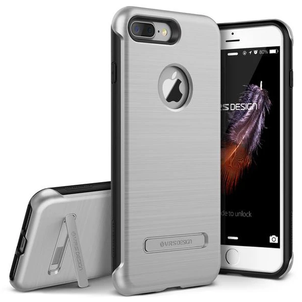 VRSDESIGN iPhone 7 Plus ile Uyumlu Duo Guard Series Kılıf Light Silver ürün görseli 1
