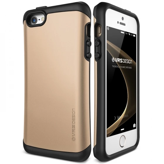 VRS iPhone 5SE ile Uyumlu Hard Drop Kılıf Shine Gold ürün görseli 1