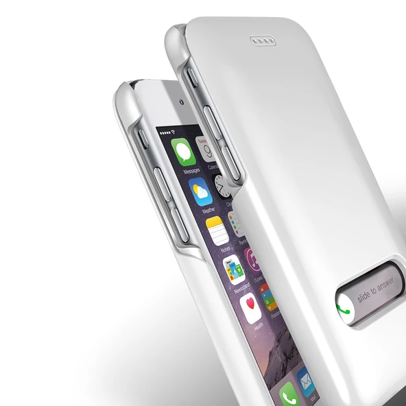 VRS iPhone 6/6S ile Uyumlu Slim Hard Slide Kılıf Pearl White Baby Pink ürün görseli 1