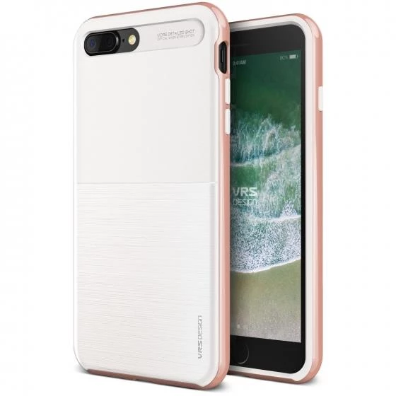 VRS Design iPhone 8 Plus ile Uyumlu New High Pro Shield Kılıf White Rose Gold ürün görseli 1