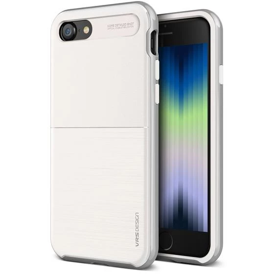 VRS Design iPhone Se 2022/2020/8/7 ile Uyumlu New High Pro Shield Kılıf White Silver ürün görseli 1