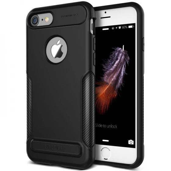 VRS iPhone 7 ile Uyumlu New Carbon Fit Kılıf Black ürün görseli 1