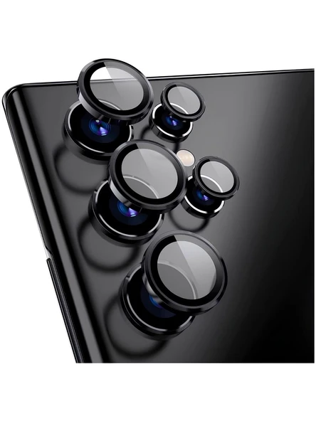 Samsung Galaxy S24 Ultra Metal Çerçeveli Kamera Koruma Lensi ürün görseli 1