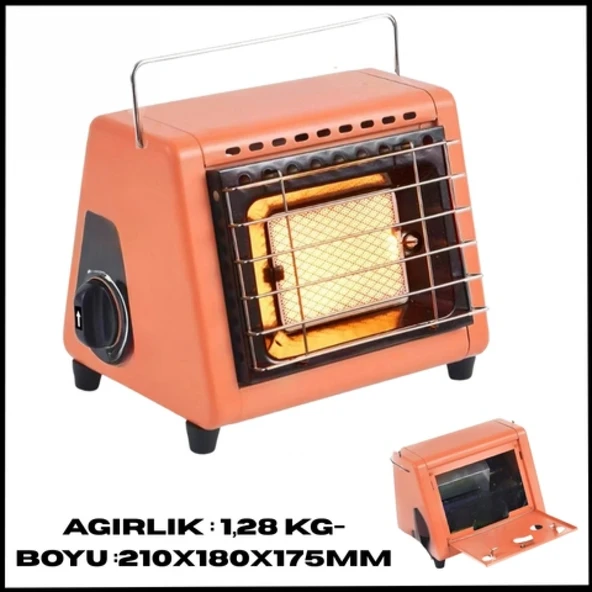 Uyguna-Yakala Turuncu Kamp Sobası  Portatif -06-TRN ürün görseli 1