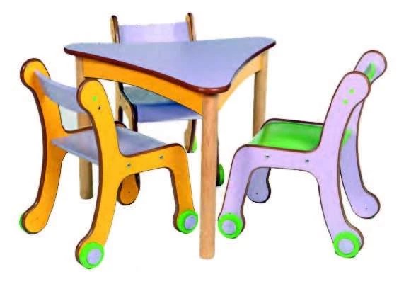 ÜÇGEN MASA AHŞAP - Resim 2