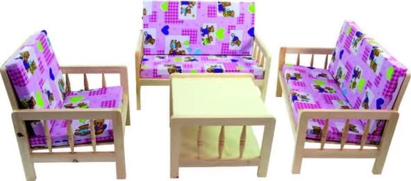 OTURMA GRUBU AHŞAP (4 PARÇA) ürün görseli 1