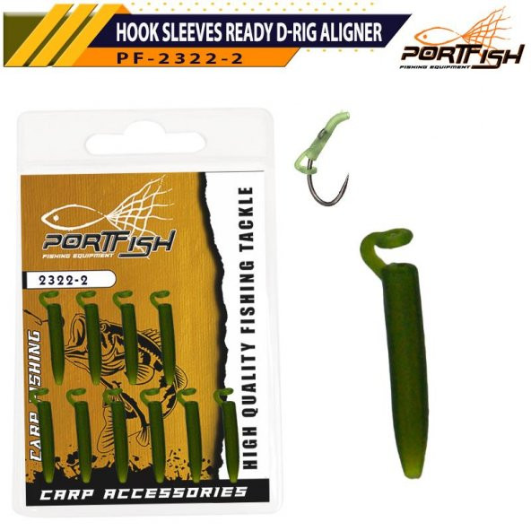 Portfish 2322-2 Hook Sleeves Ready D-rig Aligner 10 Adet ürün görseli 1