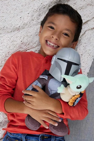 Star Wars Mandalorian Sesli Pelüş Figür HPC19 - Resim 4