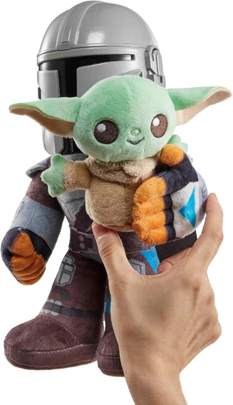 Star Wars Mandalorian Sesli Pelüş Figür HPC19 - Resim 7
