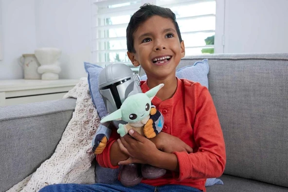 Star Wars Mandalorian Sesli Pelüş Figür HPC19 - Resim 8