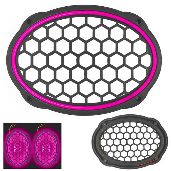 EGB Midrange Kapağı Neon Ledli Oval Pembe 2 Adet ürün görseli 1
