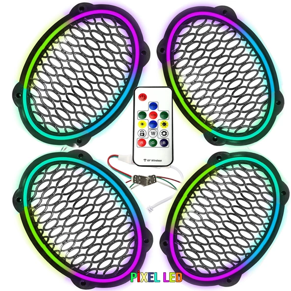 EGB Pixel Ledli Oval Hoparlör Kapak 4 Adet EGB EG-8856 ürün görseli 1