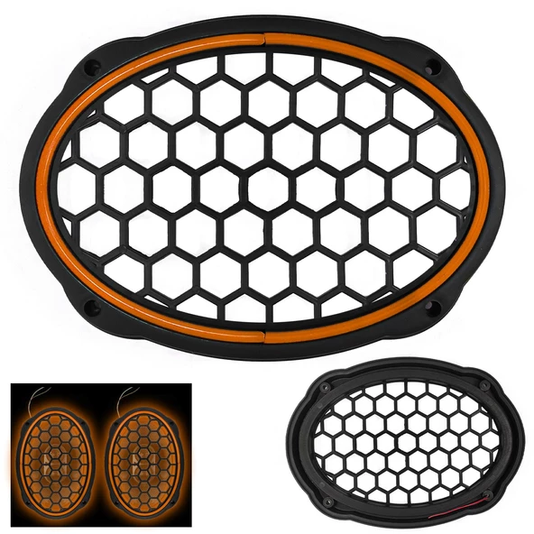 EGB Midrange Kapağı Neon Ledli Oval Turuncu 2 Adet ürün görseli 1