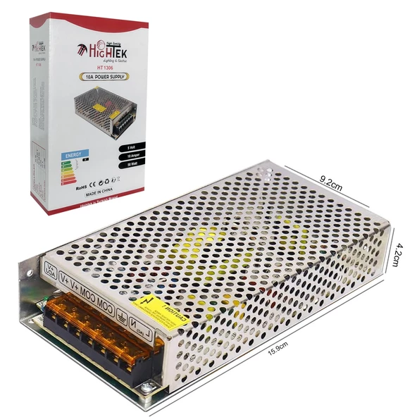HIGHTEK HT-1306 Metal Kasa Adaptör 5 Volt 10 Amper ürün görseli 1