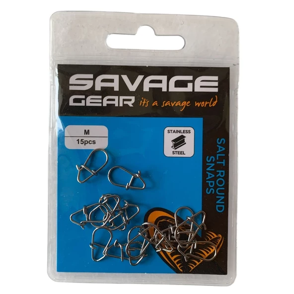Savage Gear Salt Round Snaps Klips (15'li Paket) - Resim 2