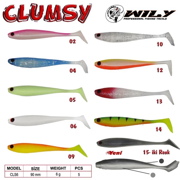 Wily Clumsy Silikon Yem 9 cm 6 gr 1 Adet ürün görseli 1
