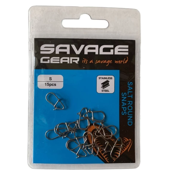 Savage Gear Salt Round Snaps Klips (15'li Paket) - Resim 3