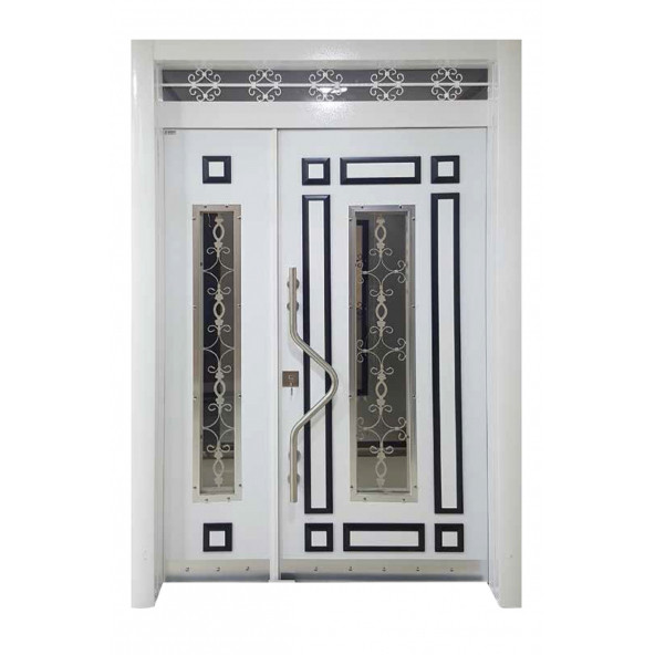 TEZ-0161 Statik Kasalı Kabartmalı Model Apartman Giriş Kapısı, Dış Mekan Kapısı, Villa Kapısı ürün görseli 1