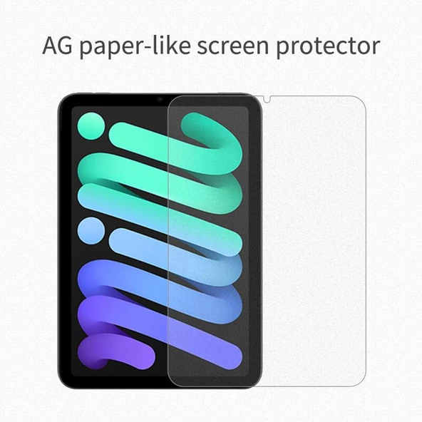 Ipad Mini 7 (2024) A17 Pro İle Uyumlu Paper like(Kağıt Hissi)9H Nano Ekran Koruyucu 8.3 İnç MAT ürün görseli 1