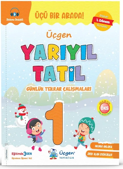 Üçgen 2025 1. Sınıf Yarıyıl Tatil Günlük Tekrar Çalışmaları ürün görseli 1