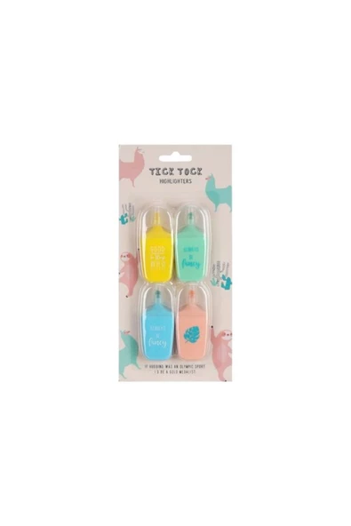 Mini Fosforlu 4 'Lü Pastel Renk Kalem ürün görseli 1