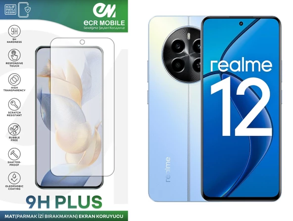 Realme 12 4G Ekran Koruyucu MAT Parmak İzi Bırakmayan Uyumlu Esnek Nano Kırılmayan 5G Modeline UYMAZ ürün görseli 1